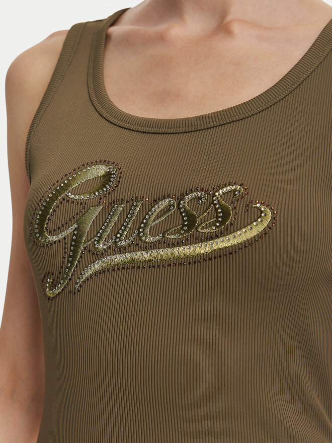 Guess Guess Топ W6YP30 K4380 Хакі Slim Fit