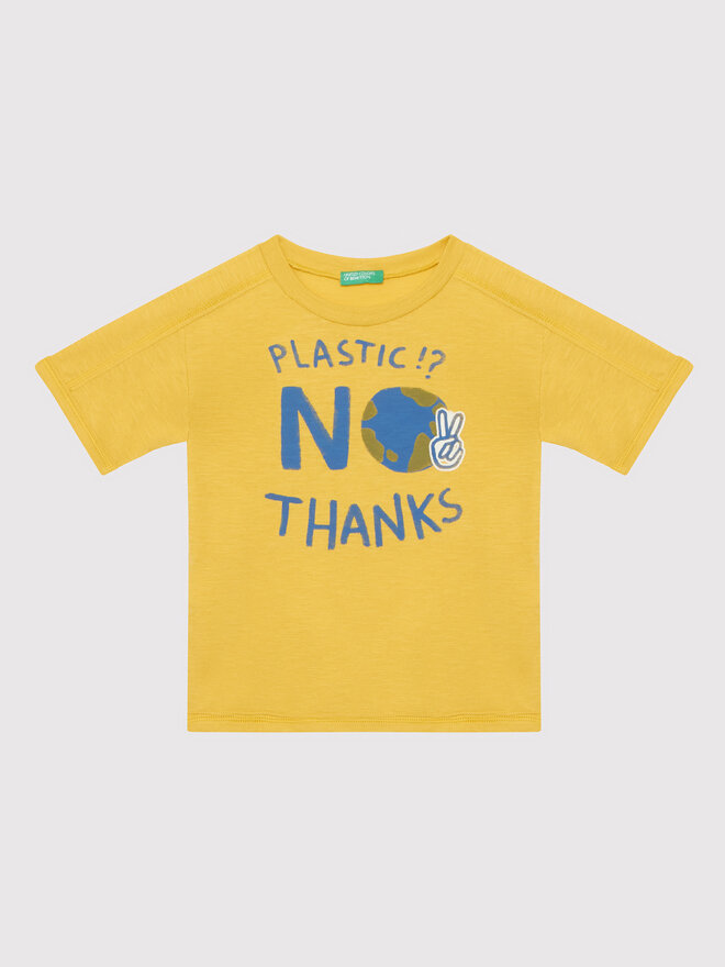 United Colors Of Benetton United Colors Of Benetton Футболка 3Z7QC101E Жовтий Regular Fit
