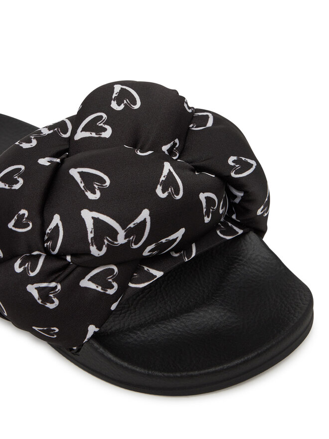 LOVE MOSCHINO Klapki LOVE MOSCHINO JA28312G0MIW100B Czarny