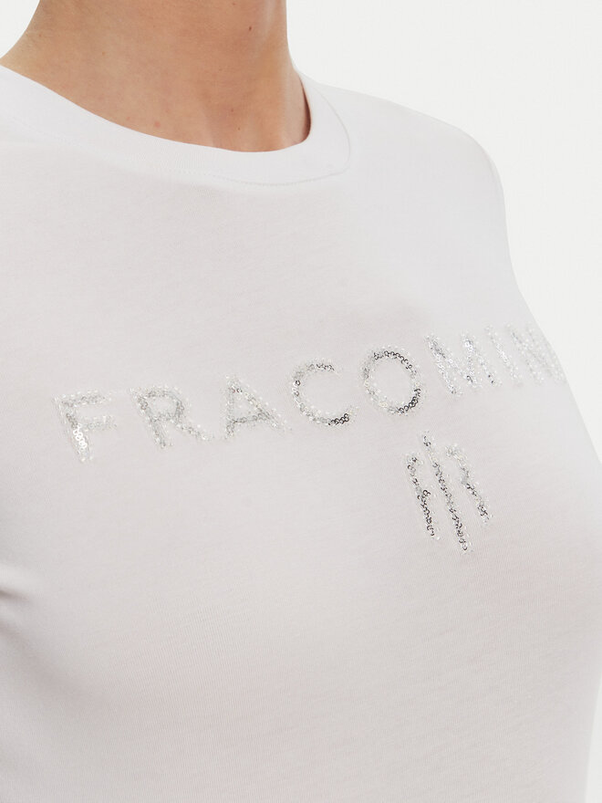 Fracomina Fracomina Camiseta FP25ST3011J449N5 Blanco Slim Fit