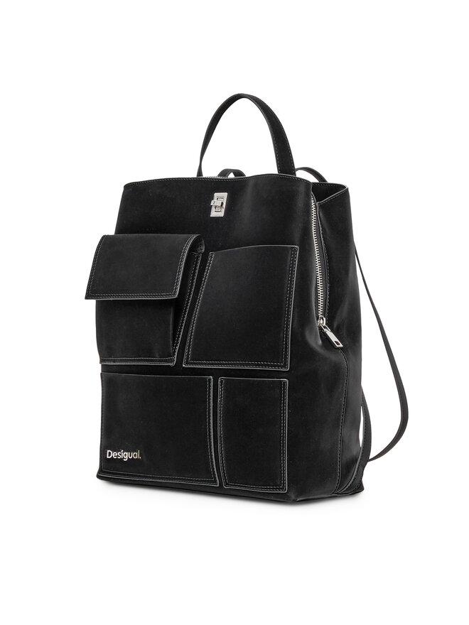 Desigual Ruksak Desigual Back Pocket Face Sumy 24WAKP35 Čierna