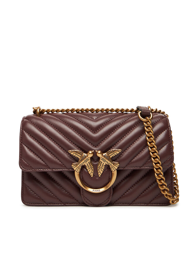 PINKO Handtasche PINKO Love One Mini Dc AI 25-26 PLTT 100074 A0GK Dunkelrot