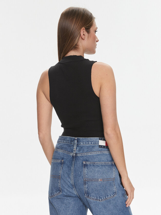 Tommy Jeans Tommy Jeans Τοπ DW0DW17533 Μαύρο Regular Fit