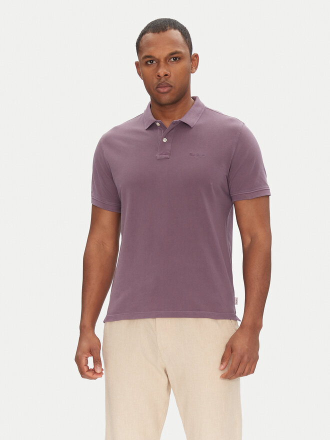 Pepe Jeans Pepe Jeans Polo marškinėliai New Oliver PM542099 Violetinė Regular Fit