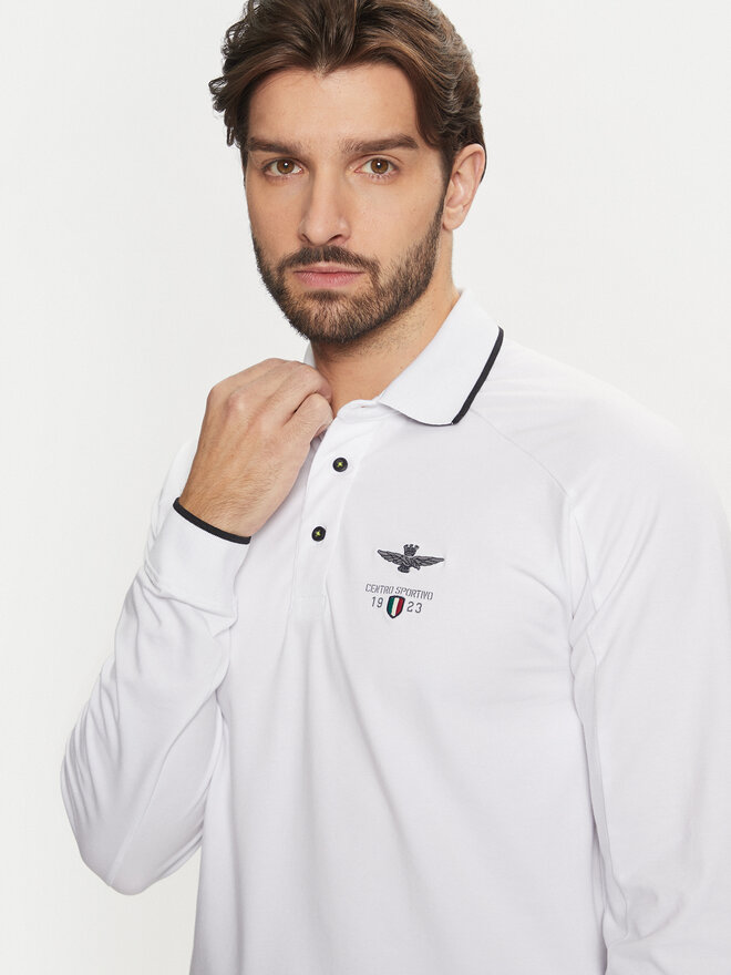 Aeronautica Militare Aeronautica Militare Polo marškinėliai 242PO1824J612 Balta Regular Fit