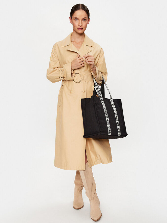 Coccinelle Дамска чанта Coccinelle NHL Never Without Bag Ribbon E1 NHL 18 01 01 Черен