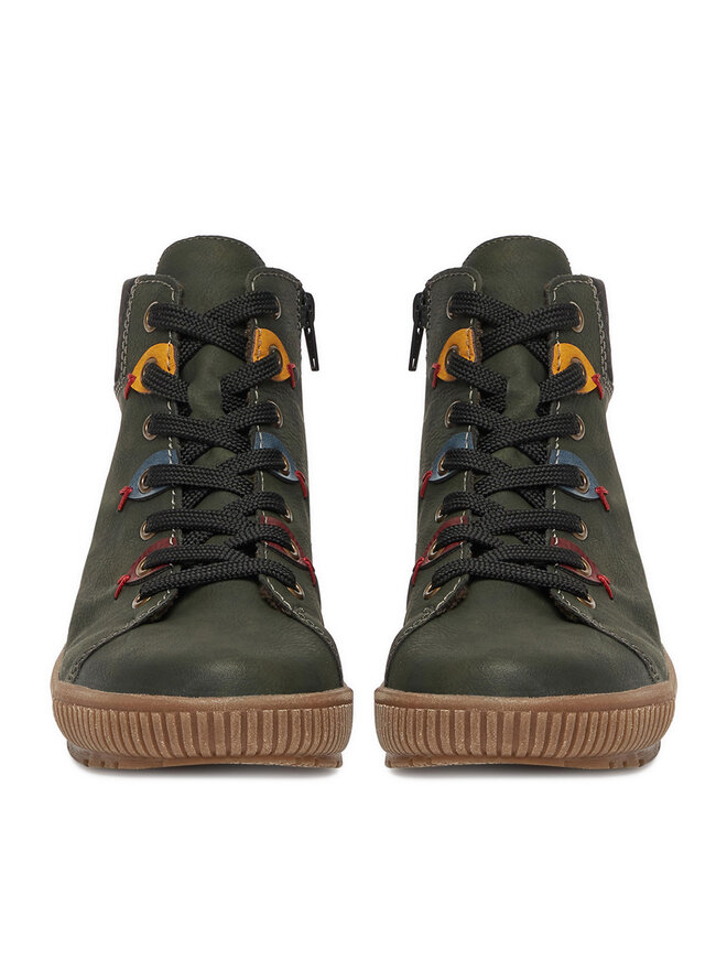Rieker Schnürschuhe Rieker N0711-54 Grün