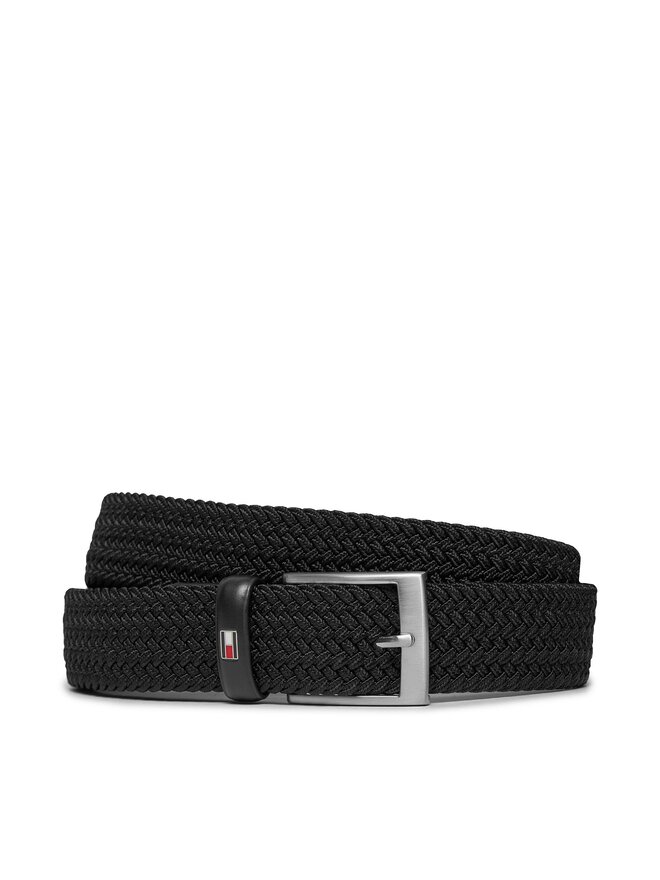 Tommy Hilfiger Pánský pásek Tommy Hilfiger New Adan Belt 3.5Cm AM0AM02801 Černá