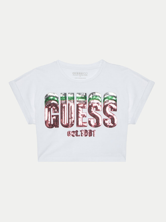 Guess Guess Camiseta J5RI10 K8HM4 Blanco Regular Fit