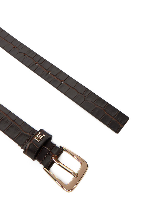 Tommy Hilfiger Дамски колан Tommy Hilfiger Th Libre 2.5 Croc AW0AW17975 Кафяв