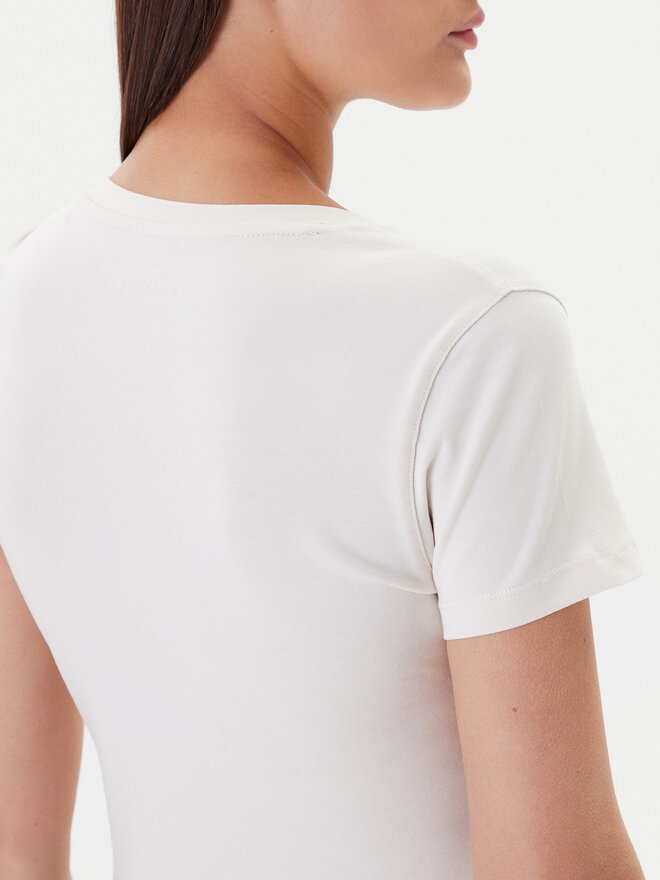 Guess Guess T-Shirt W5YI46 J1314 Εκρού Slim Fit