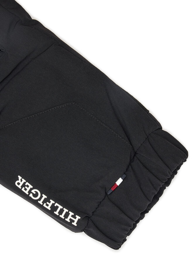 Tommy Hilfiger Guanti da uomo Tommy Hilfiger Th Monotype Quilt AM0AM12829 Nero