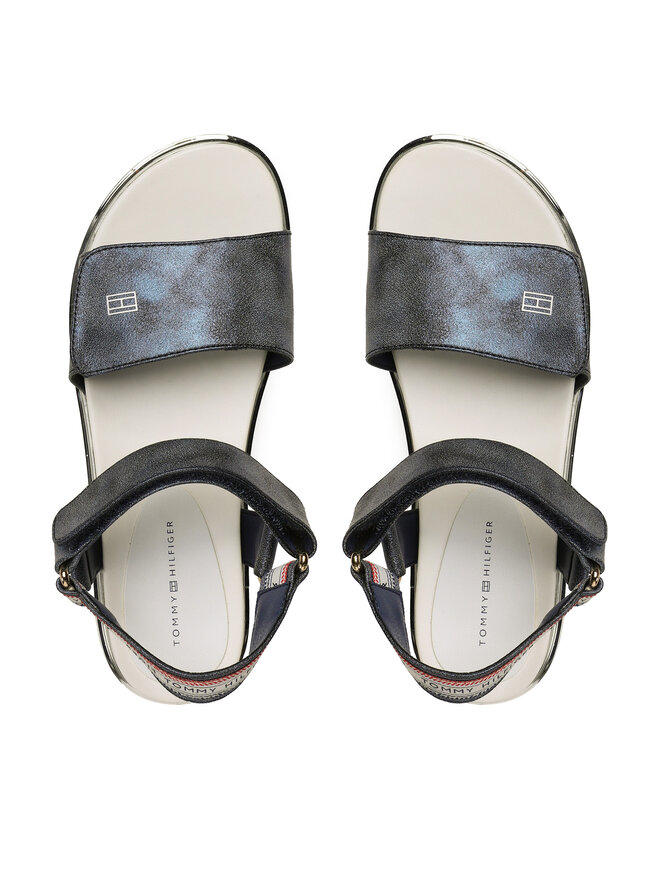 Tommy Hilfiger Σανδάλια Tommy Hilfiger Platform Velcro Sandal T3A2-32760-0568 S Σκούρο μπλε