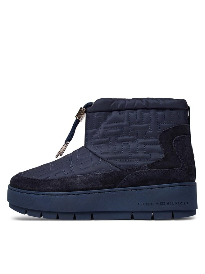 Tommy Hilfiger Апрески Tommy Hilfiger Tommy Monogram Snowboot FW0FW07637 Син