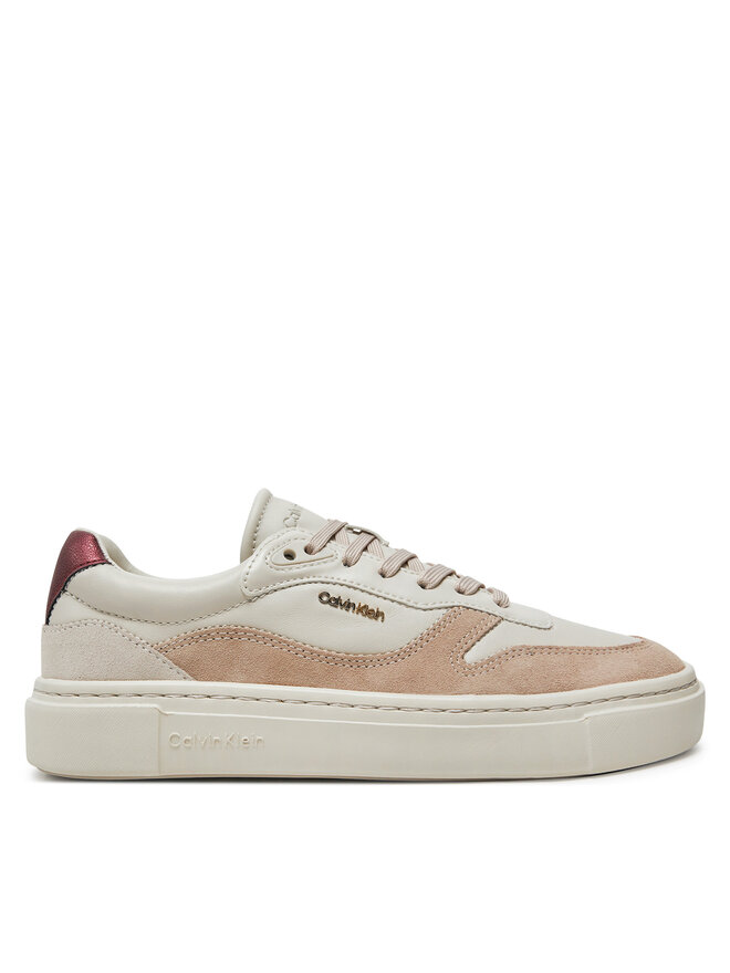 Calvin Klein Сникърси Calvin Klein Cupsole Lace Up W/Ml Mix M HW0HW02114 Бежов