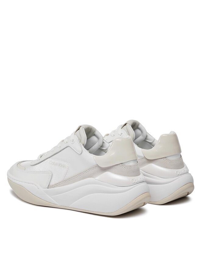 Calvin Klein Снікерcи Calvin Klein Cloud Wedge Lace Up-Pearlized HW0HW02040 Білий