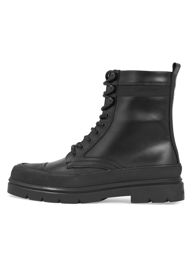 Calvin Klein Csizma Calvin Klein Lace Up Boot High HM0HM01213 Fekete