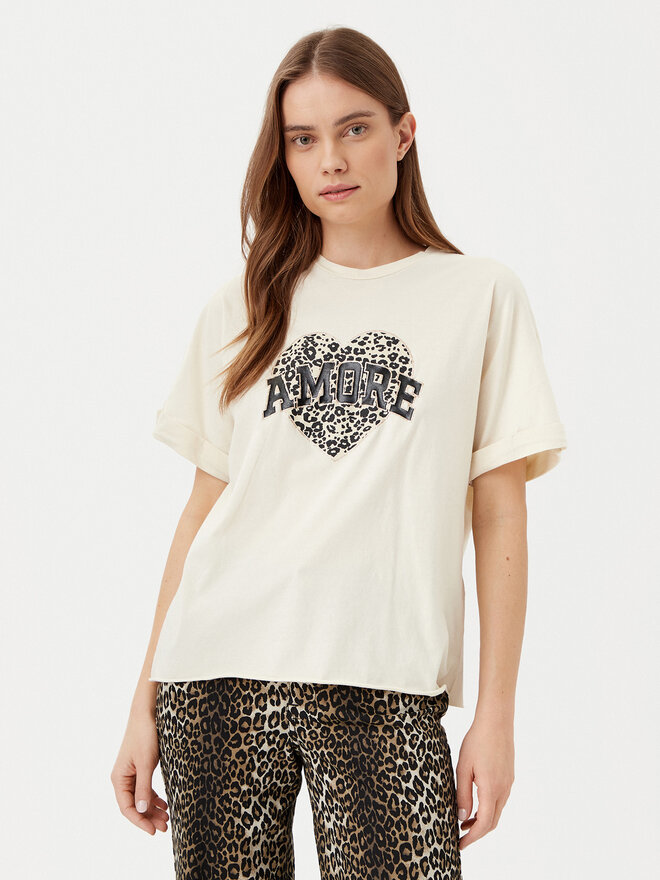 ONLY ONLY Majica Lucy 15339887 Bež Loose Fit