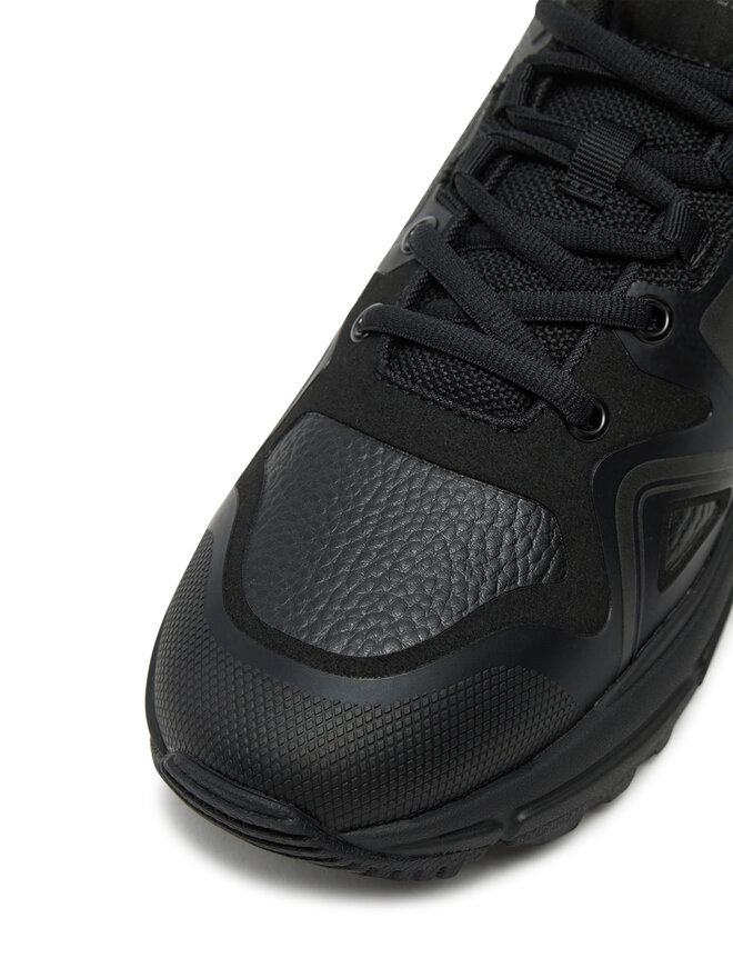 Tommy Hilfiger Сникърси Tommy Hilfiger M Runner Tech Knit Lth Mix FM0FM05344 Черен