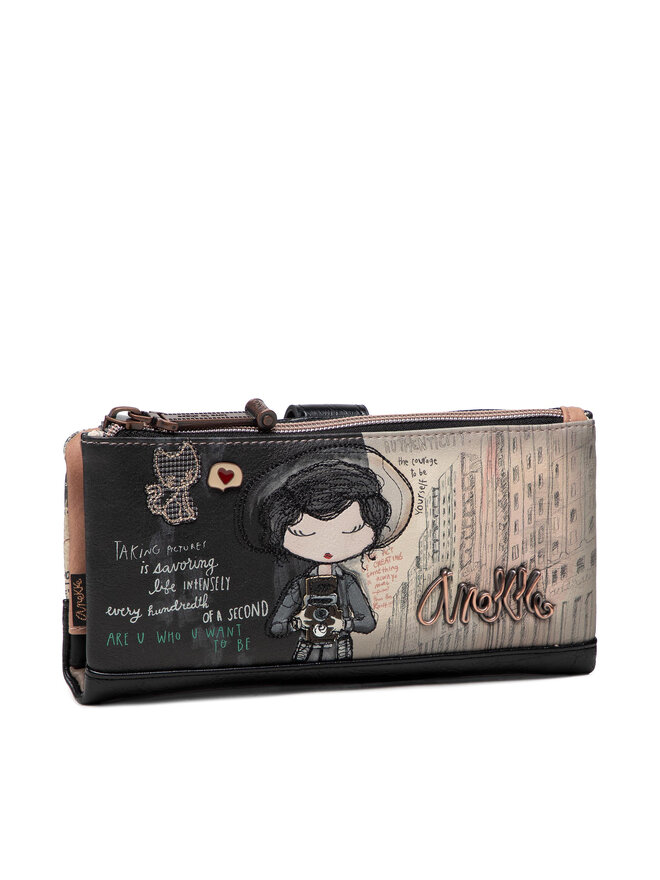 Cartera grande para mujer Anekke 33829 906 Negro zapatos.es
