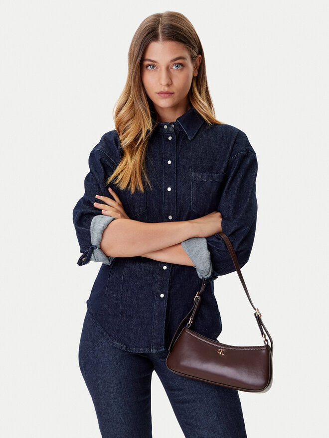 Calvin Klein Handtasche Calvin Klein Ck Small Shoulder Bag LV04F3170G Dunkelrot