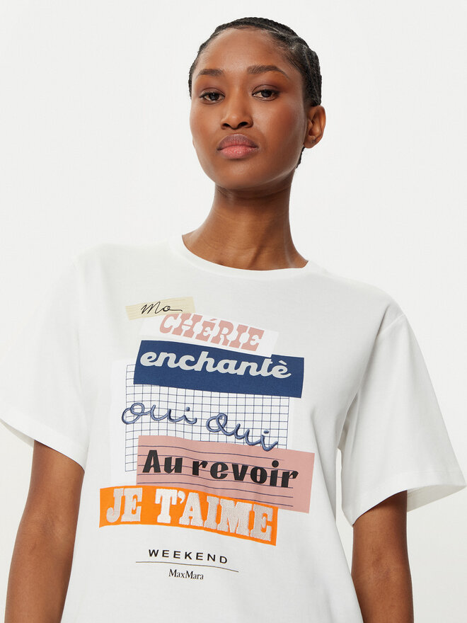 Weekend Max Mara Weekend Max Mara Camiseta Cabina 2515971041 Blanco Regular Fit
