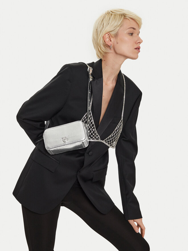 PINKO Bolso PINKO Camera Case AI 24-25 PLTT 102810 A1VG Plata
