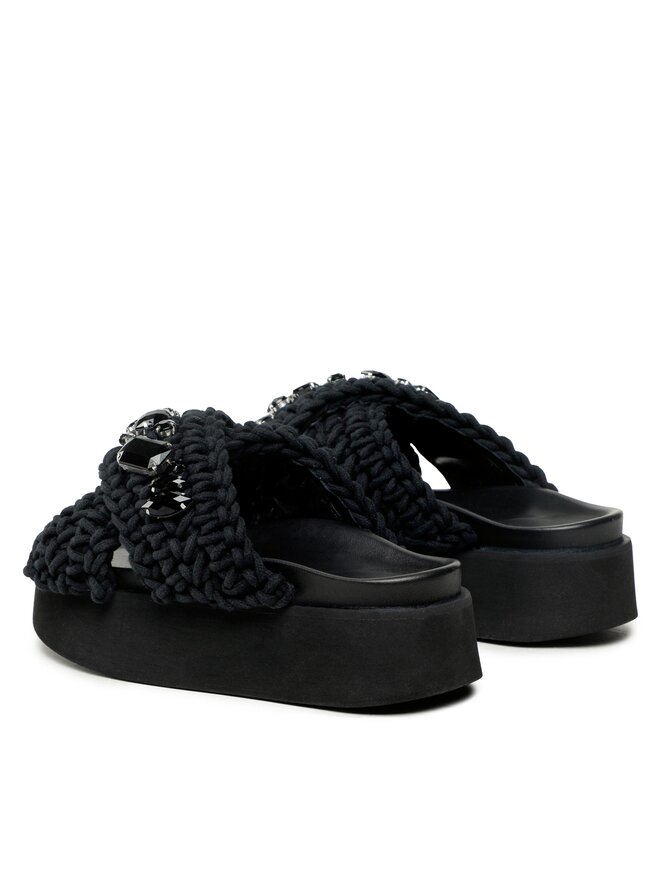 Inuikii Šľapky Inuikii Woven Stones 70103-106 Čierna