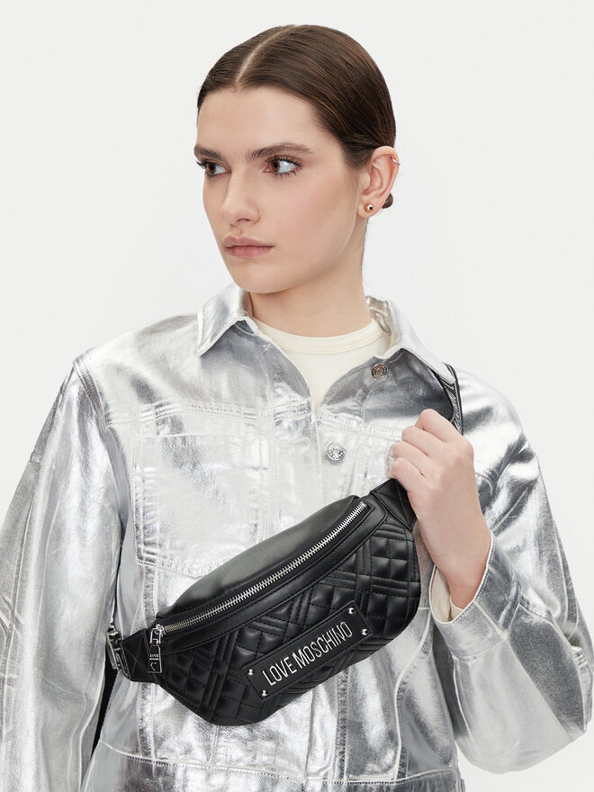LOVE MOSCHINO Saszetka nerka LOVE MOSCHINO JC4003PP1MLA000B Czarny