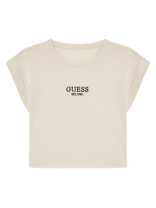 Guess Guess Marškinėliai J4BI34 J1314 Smėlio Boxy Fit