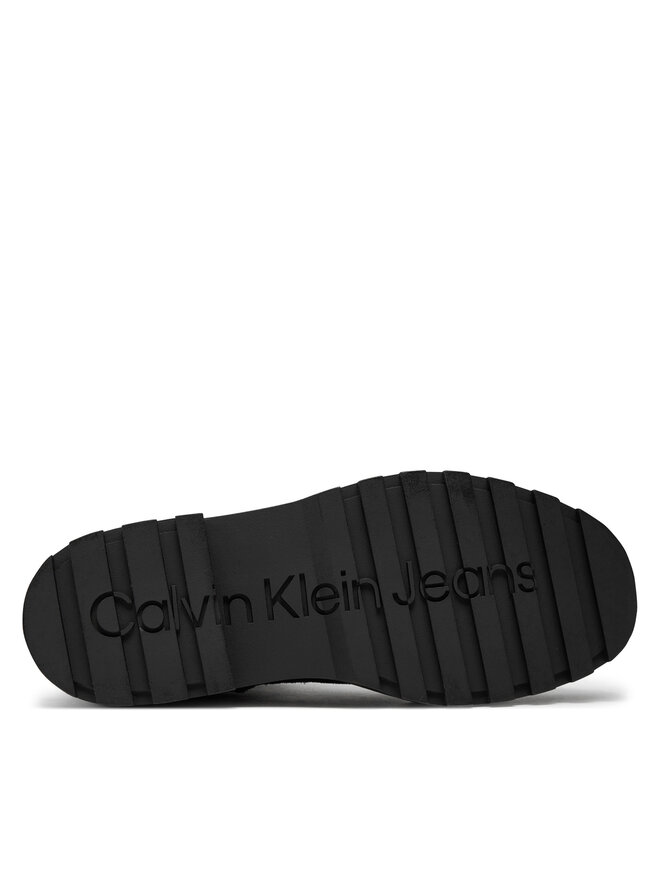 Calvin Klein Jeans Trapery Calvin Klein Jeans Flatform Zip Laceup Mg S YW0YW01554 Czarny