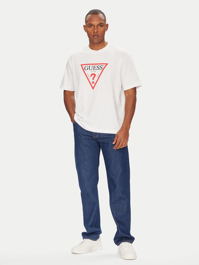 Guess Jeans Guess Jeans T-Shirt M4YI45 K8FQ4 Λευκό Oversize