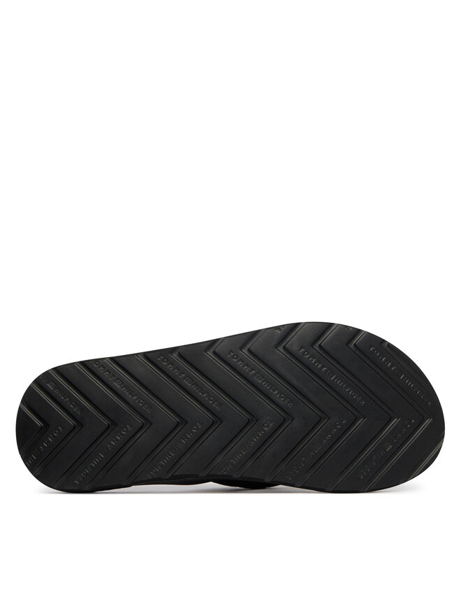 Tommy Hilfiger Zehentrenner Tommy Hilfiger Molded Padded Hilfiger B Sandal FM0FM05901 Schwarz