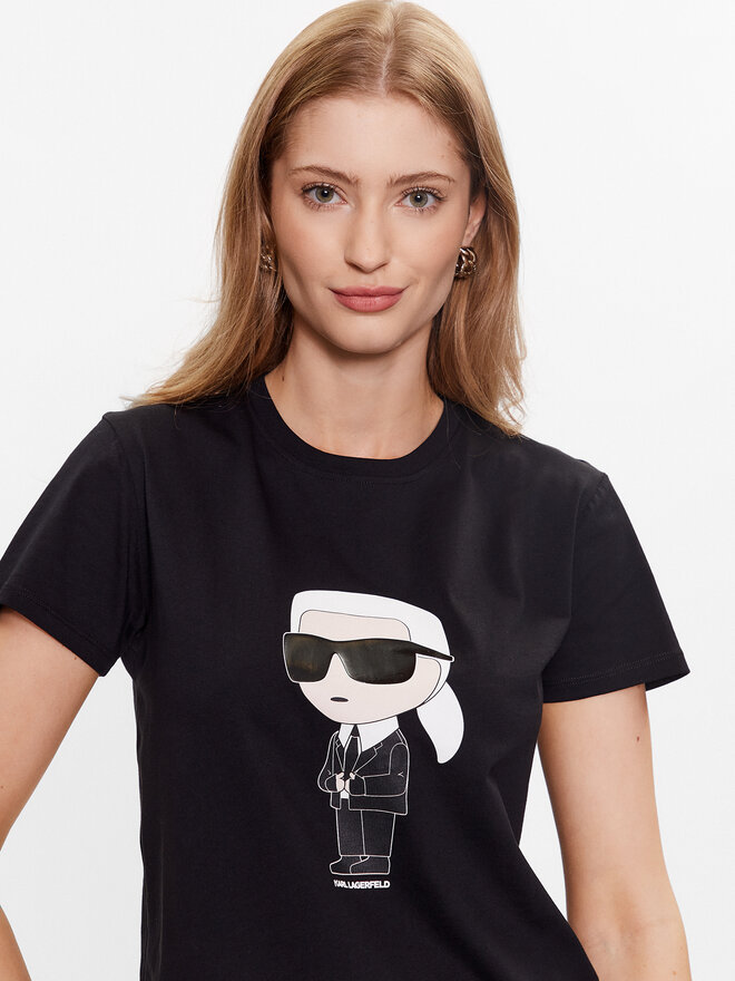 KARL LAGERFELD KARL LAGERFELD T-Shirt Ikonik 2.0 230W1700 Μαύρο Regular Fit
