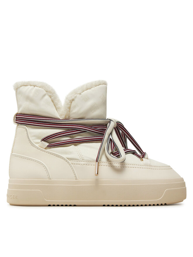 Tommy Hilfiger Botas de nieve Tommy Hilfiger Snowboot Monogram Faux Fur FW0FW08389 Beis