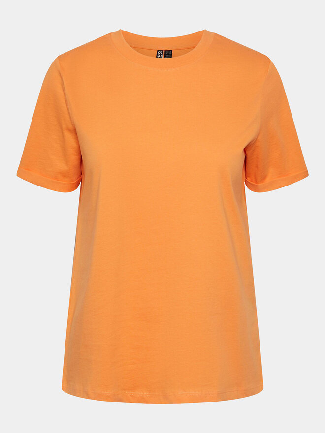 Pieces Pieces Marškinėliai Ria 17086970 Oranžinė Regular Fit