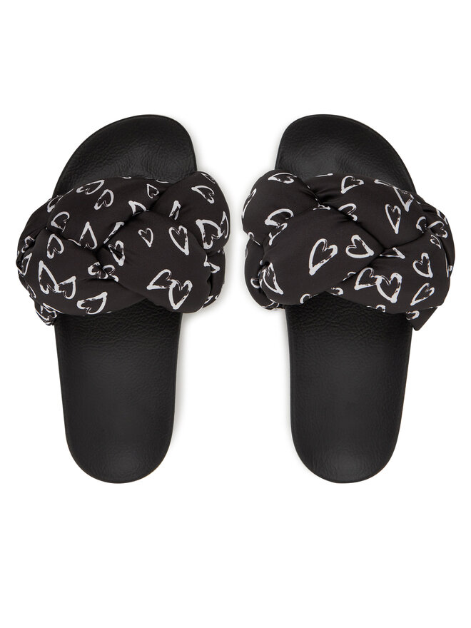 LOVE MOSCHINO Klapki LOVE MOSCHINO JA28312G0MIW100B Czarny