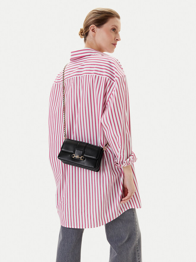 Tommy Hilfiger Ročna torba Tommy Hilfiger Heritage Leather Crossover AW0AW17212 Črna