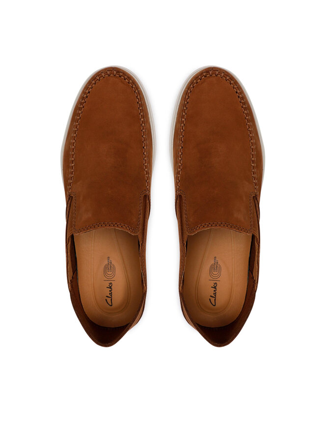 Clarks Félcipő Clarks Bratton Slip 261649937 Barna