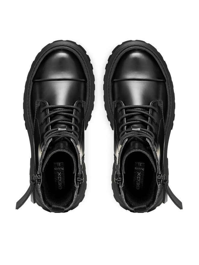 Geox Schnürschuhe Geox J Maquinnens Girl J66M6A 000CN C9999 M Schwarz