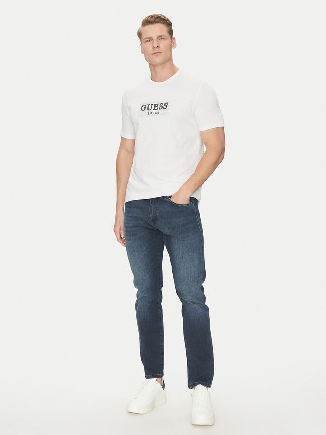 Guess Guess Marškinėliai M5GI19 J1314 Balta Slim Fit