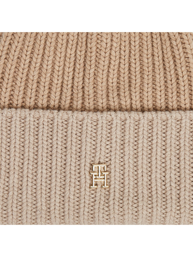 Tommy Hilfiger Cepure Tommy Hilfiger Limitless Chic Beanie AW0AW15299 Bēšs