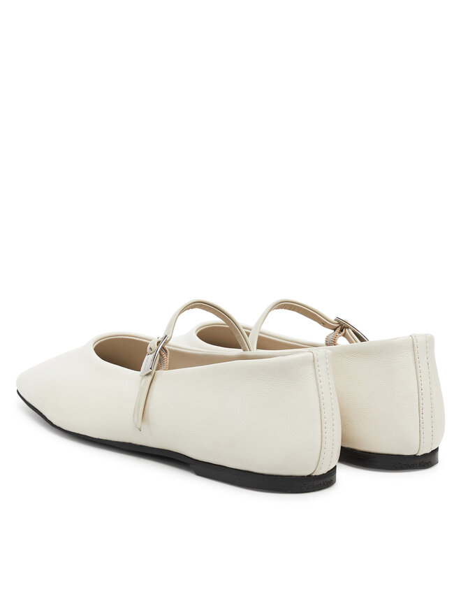 Calvin Klein Baleriny Calvin Klein Ballerina New Buckle - Lth HW0HW02483 Beżowy