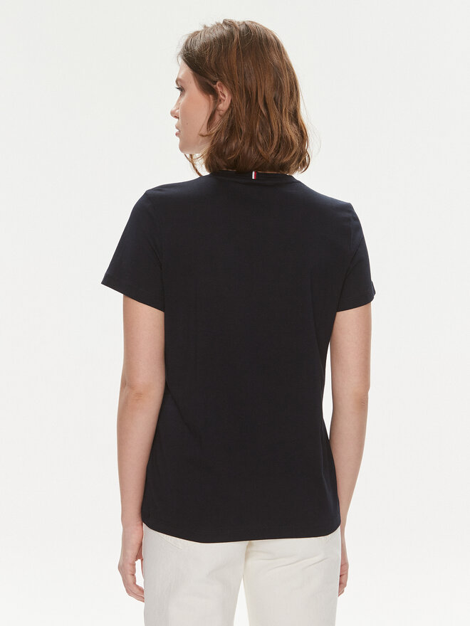 Tommy Hilfiger Tommy Hilfiger Marškinėliai Signature WW0WW41674 Tamsiai mėlyna Regular Fit