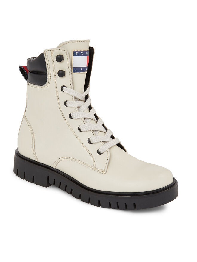 Tommy Jeans Škornji Tommy Jeans Tjw Lace Up Boot EN0EN02314 Bež