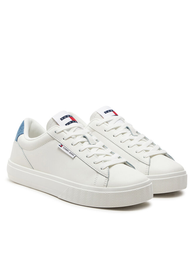 Tommy Jeans Снікерcи Tommy Jeans Tjw Cupsole Sneaker Denim EN0EN02652 Écru