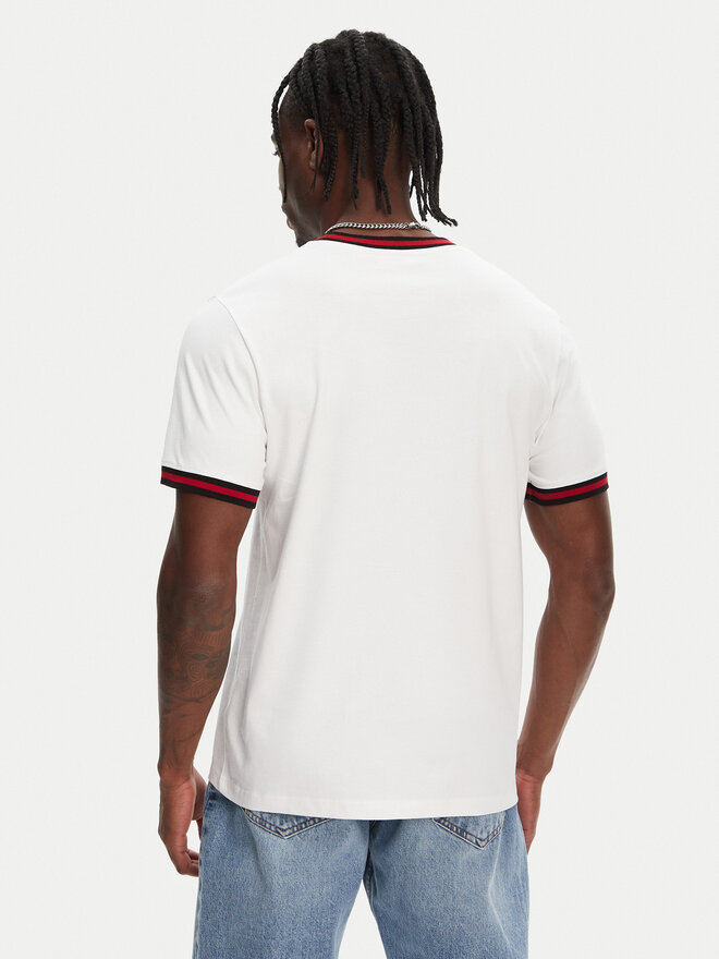 Hunter Hunter Póló Eigg Ringer HARM0032251 Fehér Regular Fit