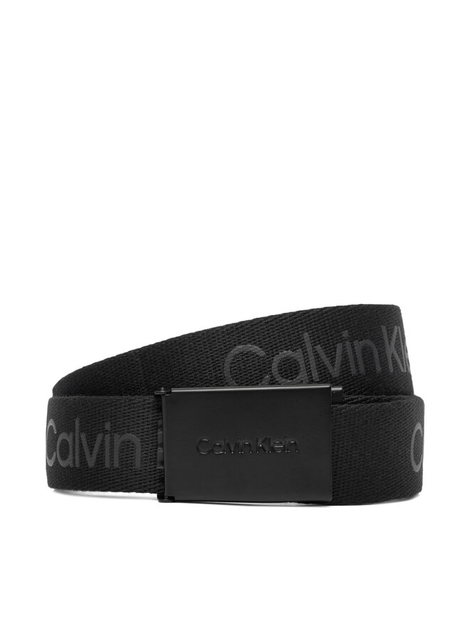 Calvin Klein Cinturón infantil Calvin Klein Calvin Logo Canvas Belt IU0IU00667 Negro