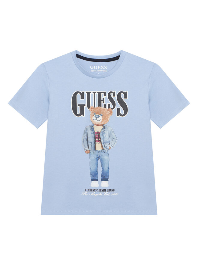 Guess Guess Футболка L6RI11 K8HM4 Блакитний Regular Fit