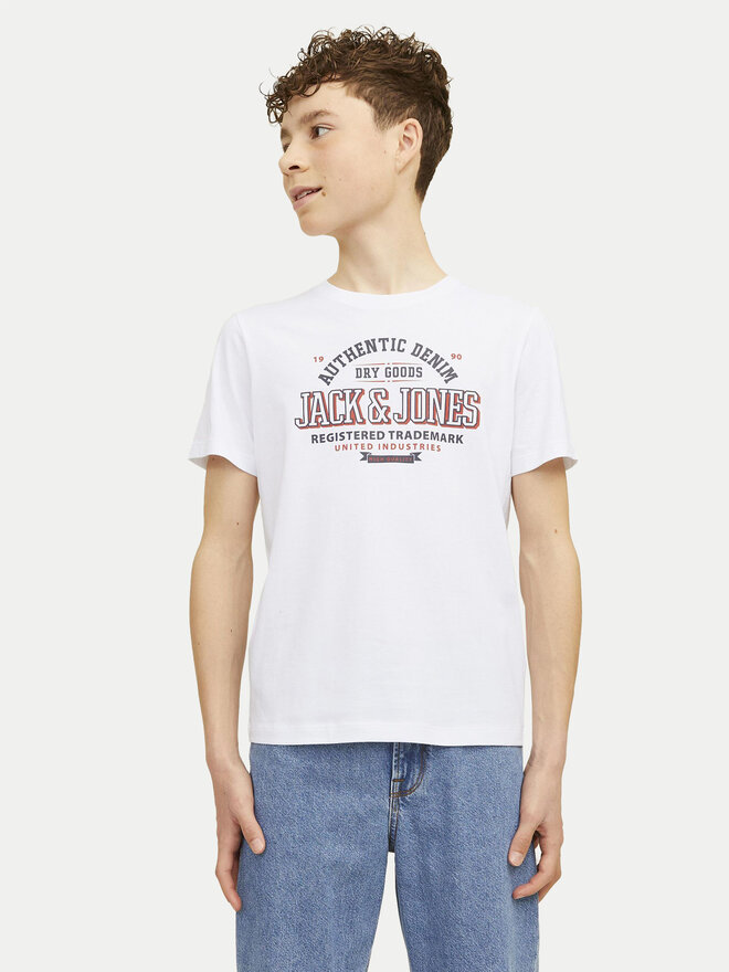 Jack&Jones Junior Jack&Jones Junior Футболка Logo 12258876 Білий Regular Fit